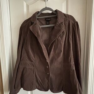 Lane Bryant Brown Tailored Blazer Jacket
